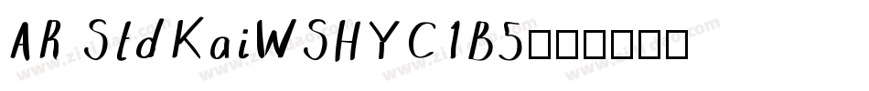 AR StdKaiWSHYC1B5字体转换